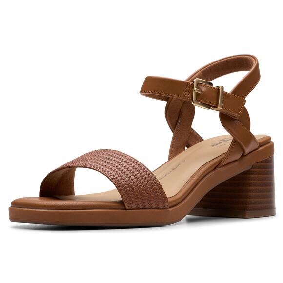 NWT  Clarks Women Jaylan Ray Tan Leather 7.5 Medium - Picture 1 of 7